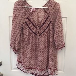 Sheer 3/4 length blouse